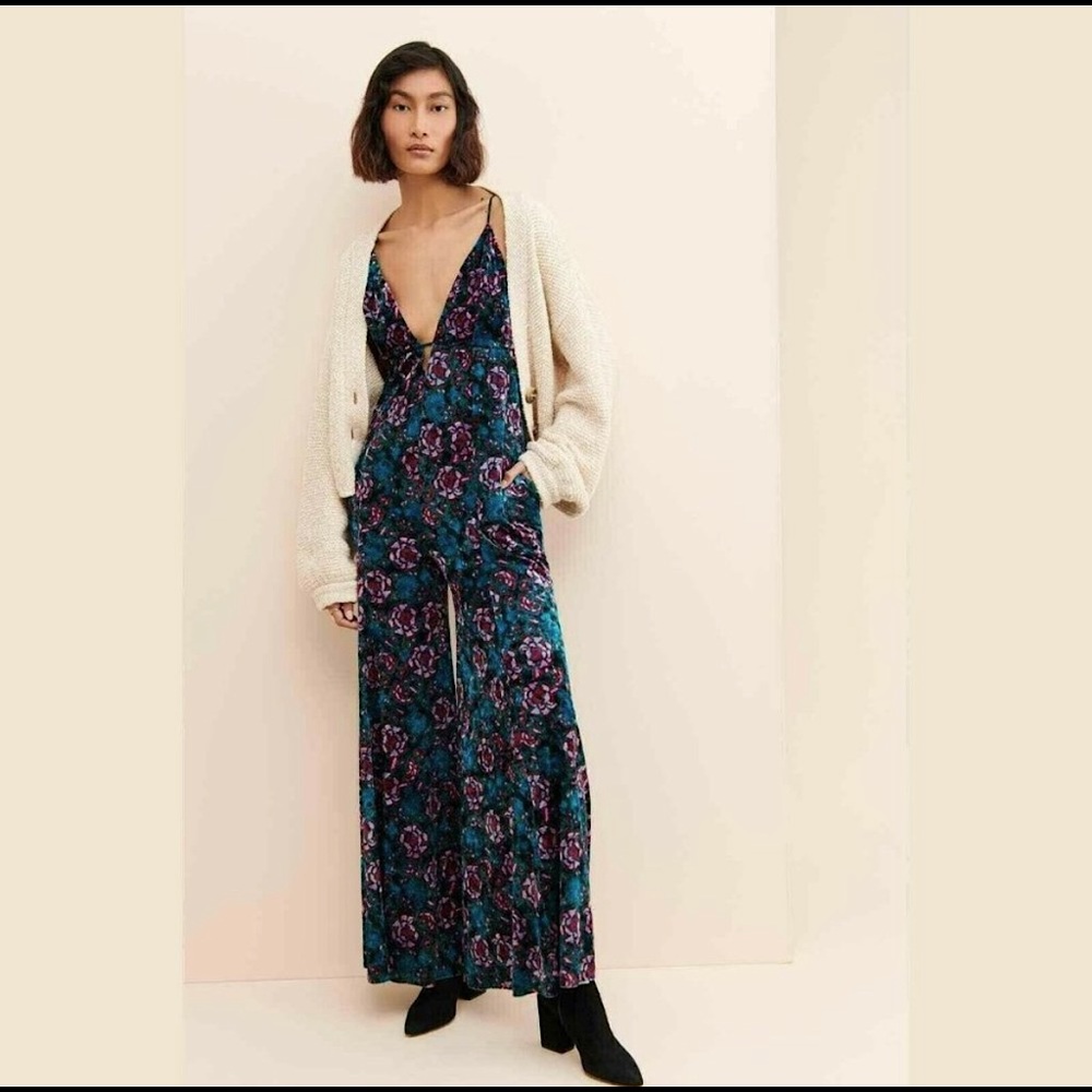 Free People Volcano Velvet Jumpsuit